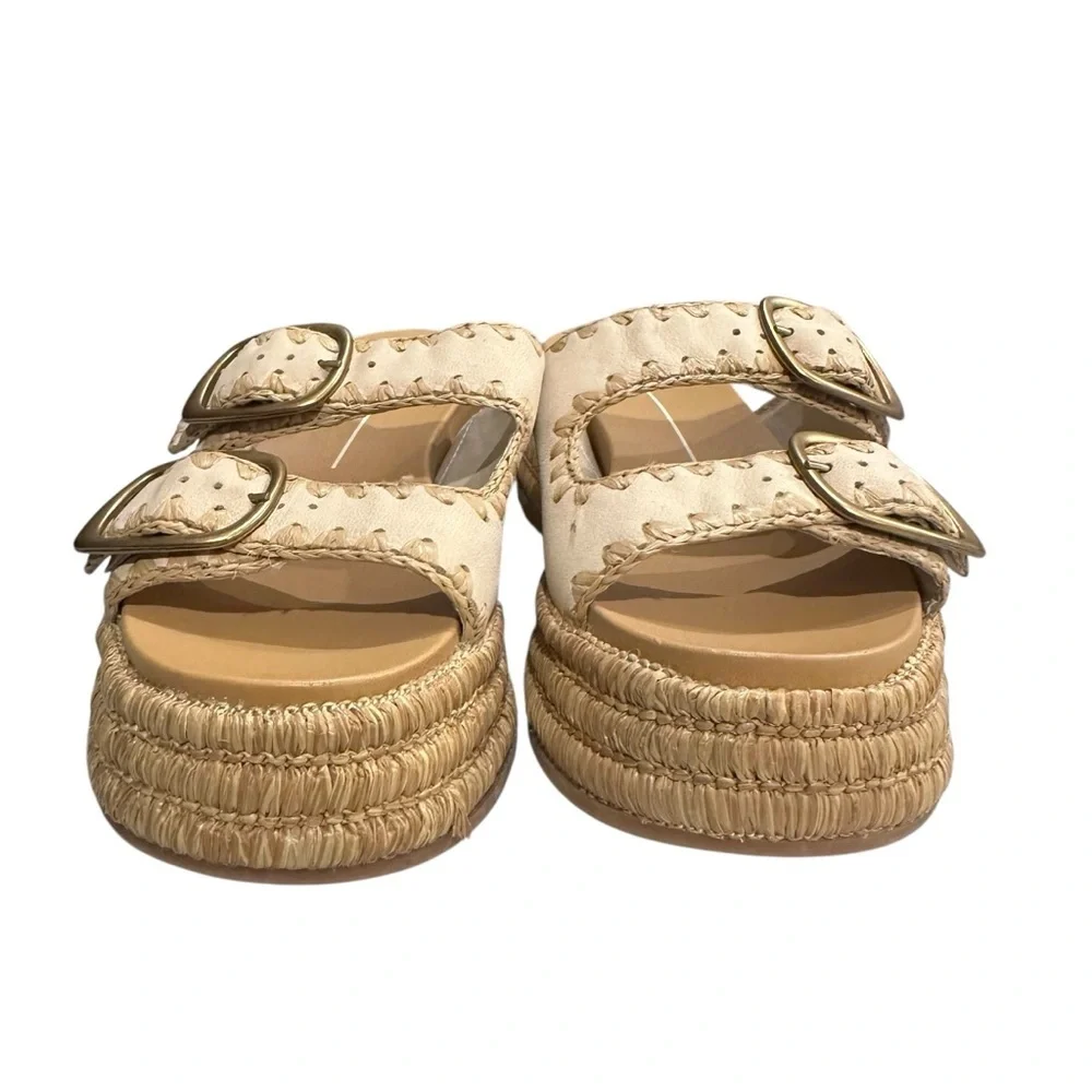 Dolce Vita Wanika Sandals Sand Nubuck Double Buckle Size 7.5